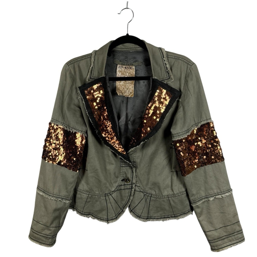 Da-Nang Khaki Jacket with Bronze Sequins
